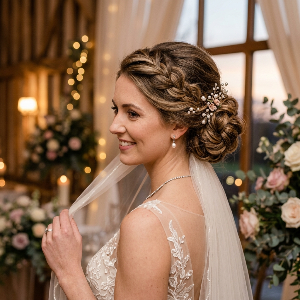 Sophisticated luxury bridal updos styling